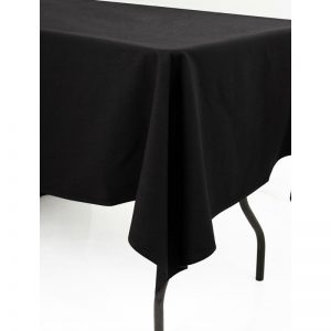 black table linen hire