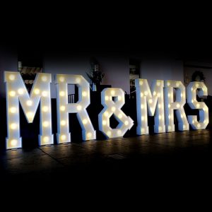 Light Up MR & MRS Letters Hire
