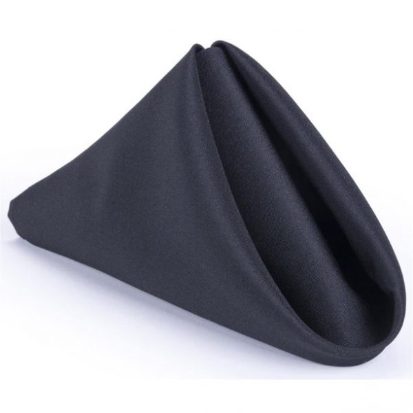 black polyester napkin