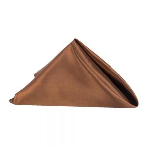 chocolate brown satin napkin