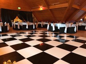 chequered dance floor rental