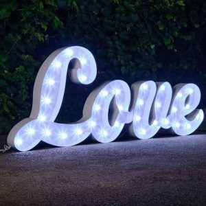 Led Joined love letters hire