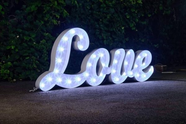 Led Joined love letters hire