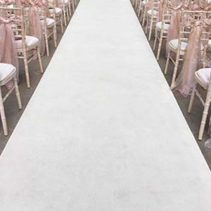 white carpet runner